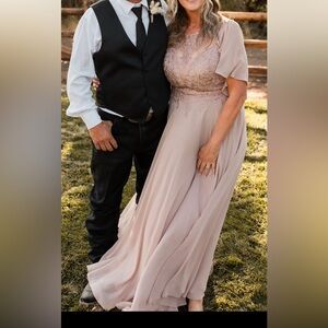 Elegant Butterfly Sleeve Sparkle Special event dress